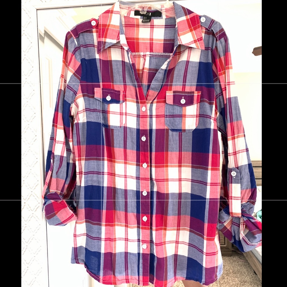F21 button up plaid